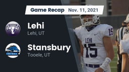 Recap: Lehi  vs. Stansbury  2021