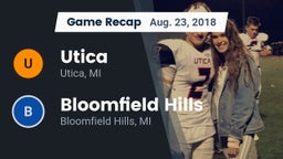 Recap: Utica  vs. Bloomfield Hills  2018