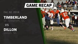 Recap: Timberland  vs. Dillon  2016