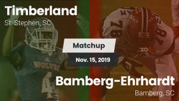 Matchup: Timberland vs. Bamberg-Ehrhardt  2019