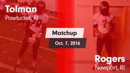 Matchup: Tolman vs. Rogers  2016