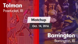 Matchup: Tolman vs. Barrington  2016