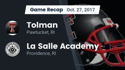 Recap: Tolman  vs. La Salle Academy 2017