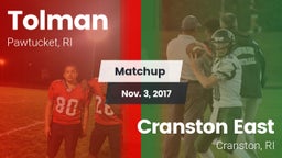 Matchup: Tolman vs. Cranston East  2017