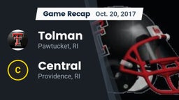 Recap: Tolman  vs. Central  2017
