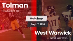 Matchup: Tolman vs. West Warwick  2018