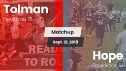 Matchup: Tolman vs. Hope  2018