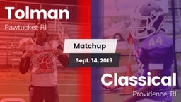 Matchup: Tolman vs. Classical  2019