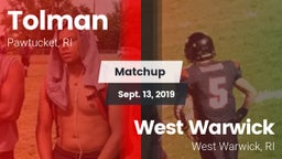 Matchup: Tolman vs. West Warwick  2019