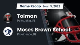 Recap: Tolman  vs. Moses Brown School 2022