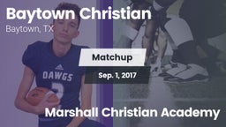Matchup: Baytown Christian vs. Marshall Christian Academy 2017