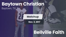 Matchup: Baytown Christian vs. Bellville Faith 2017