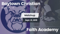 Matchup: Baytown Christian vs. Faith Academy 2018