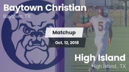 Matchup: Baytown Christian vs. High Island  2018
