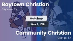 Matchup: Baytown Christian vs. Community Christian  2018