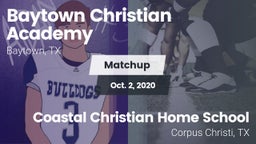 Matchup: Baytown Christian vs. Coastal Christian Home School 2020