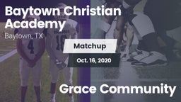 Matchup: Baytown Christian vs. Grace Community 2020