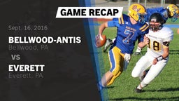 Recap: Bellwood-Antis  vs. Everett  2016