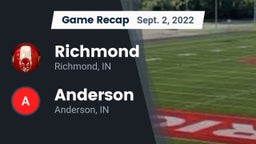 Recap: Richmond  vs. Anderson  2022