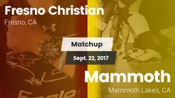 Matchup: Fresno Christian vs. Mammoth  2017