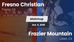 Matchup: Fresno Christian vs. Frazier Mountain  2018
