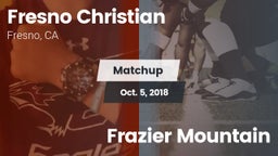 Matchup: Fresno Christian vs. Frazier Mountain 2018