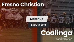 Matchup: Fresno Christian vs. Coalinga  2019