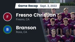 Recap: Fresno Christian vs. Branson  2022