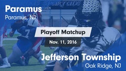 Matchup: Paramus vs. Jefferson Township  2016