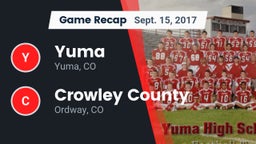 Recap: Yuma  vs. Crowley County  2017