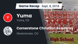 Recap: Yuma  vs. Cornerstone Christian Academy 2018
