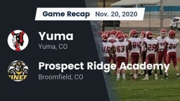 Recap: Yuma  vs. Prospect Ridge Academy 2020