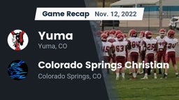 Recap: Yuma  vs. Colorado Springs Christian  2022
