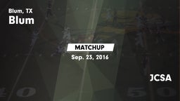 Matchup: Blum vs. JCSA 2016