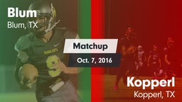 Matchup: Blum vs. Kopperl  2016