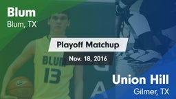 Matchup: Blum vs. Union Hill  2016