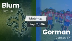 Matchup: Blum vs. Gorman  2020