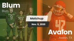 Matchup: Blum vs. Avalon  2020