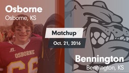Matchup: Osborne  vs. Bennington  2016