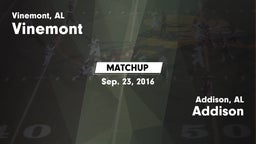 Matchup: Vinemont vs. Addison  2016