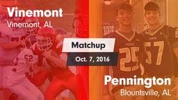 Matchup: Vinemont vs. Pennington  2016