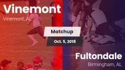 Matchup: Vinemont vs. Fultondale  2018