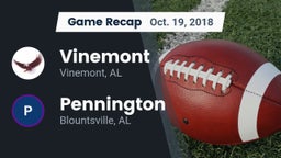 Recap: Vinemont  vs. Pennington  2018