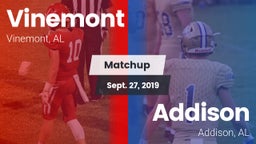 Matchup: Vinemont vs. Addison  2019