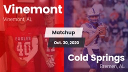 Matchup: Vinemont vs. Cold Springs  2020