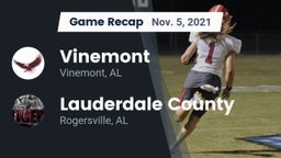 Recap: Vinemont  vs. Lauderdale County  2021