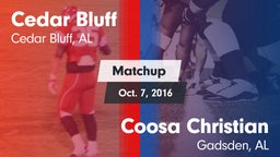 Matchup: Cedar Bluff vs. Coosa Christian  2016