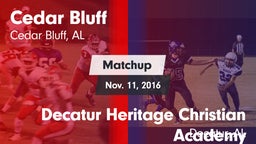 Matchup: Cedar Bluff vs. Decatur Heritage Christian Academy  2016