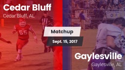 Matchup: Cedar Bluff vs. Gaylesville  2017