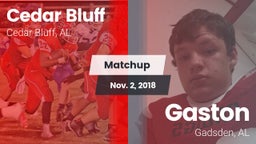 Matchup: Cedar Bluff vs. Gaston  2018